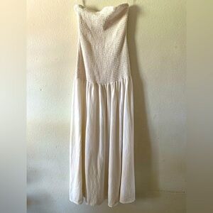 Z Space White Strapless Summer Dress